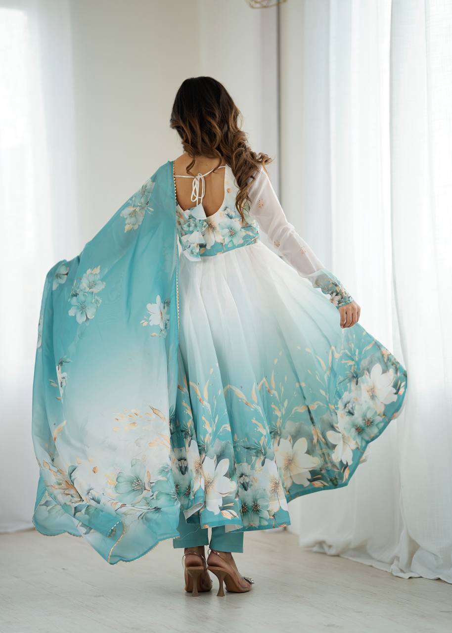 Bollywood inspired Anarkali gown for party wear