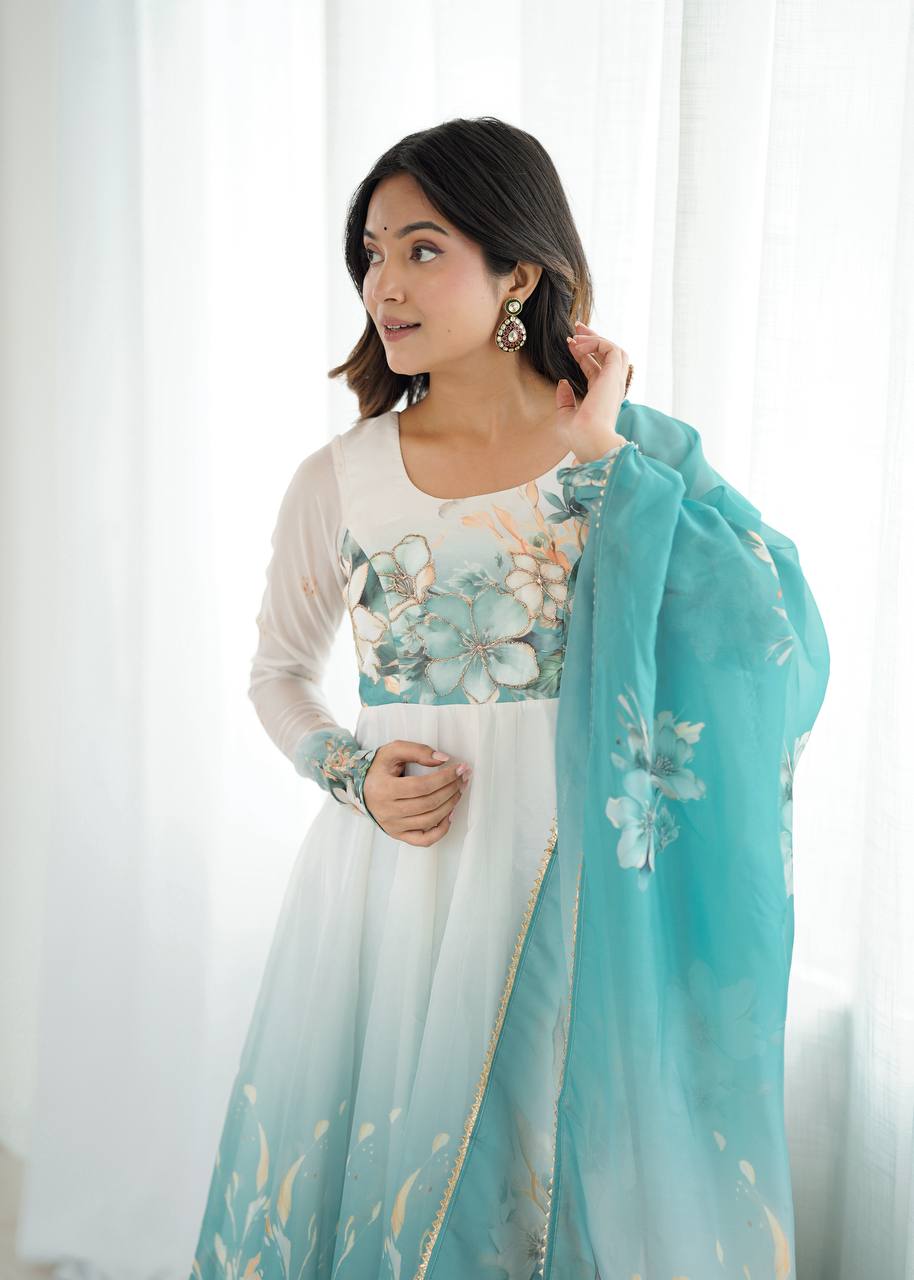 Bollywood inspired Anarkali gown for party wear