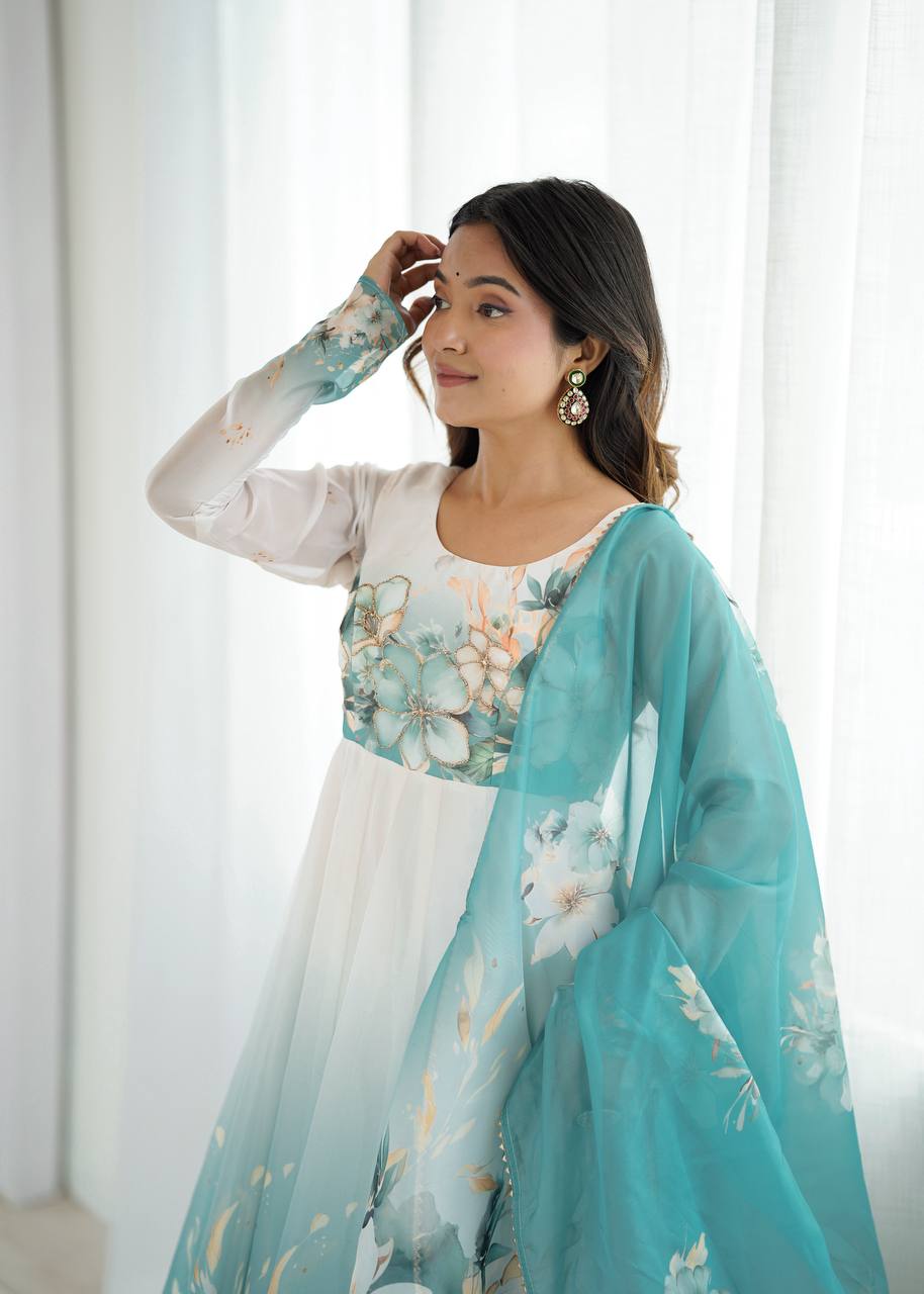 Bollywood inspired Anarkali gown for party wear