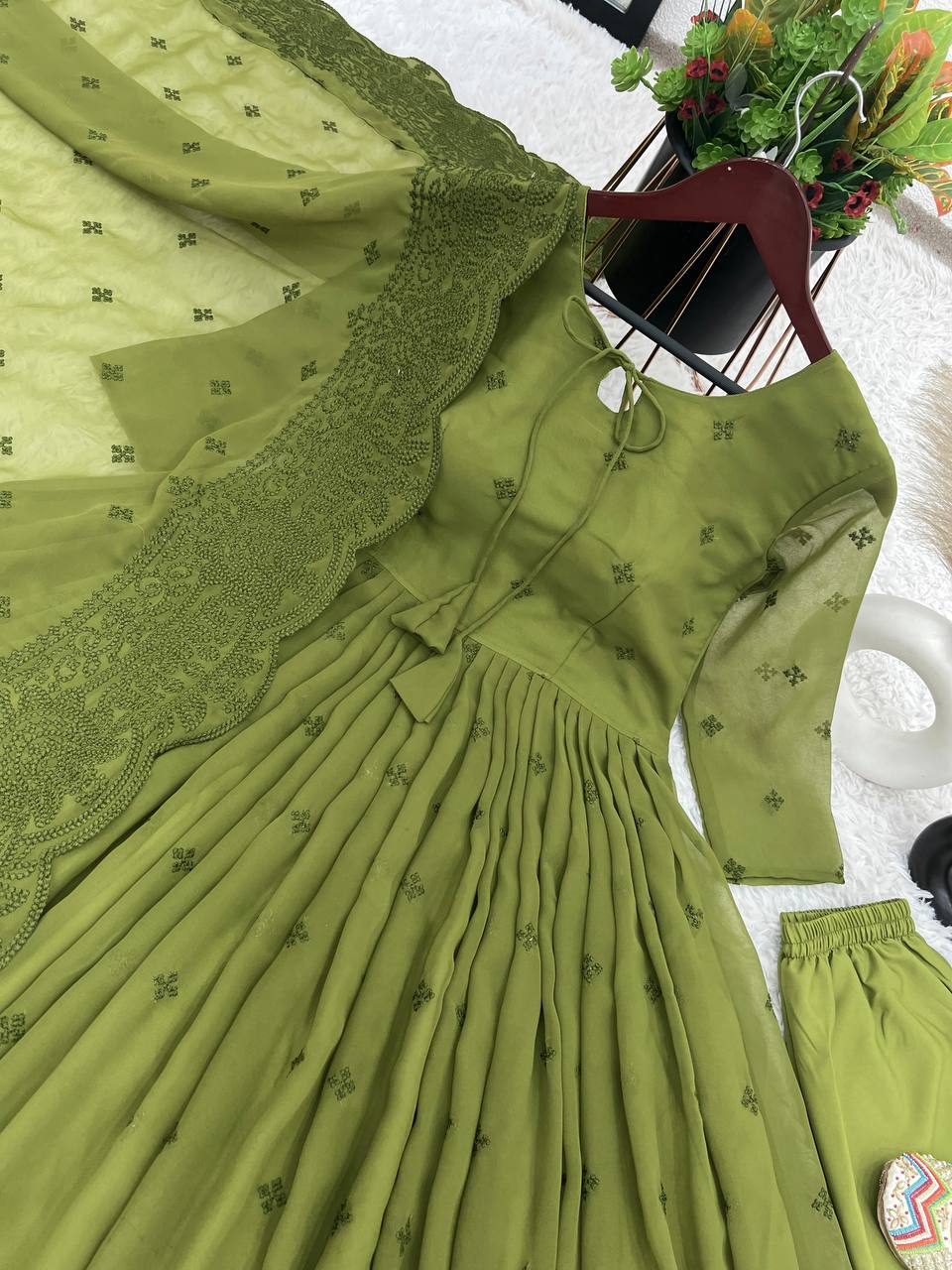 Heavy Work Festive Anarkai Suit Gown