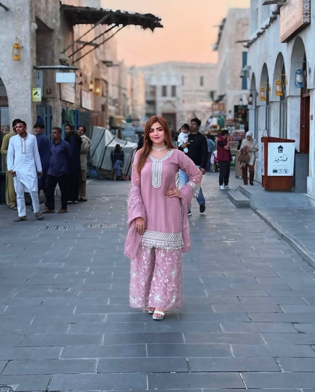 Pink Kurti sharara set for women