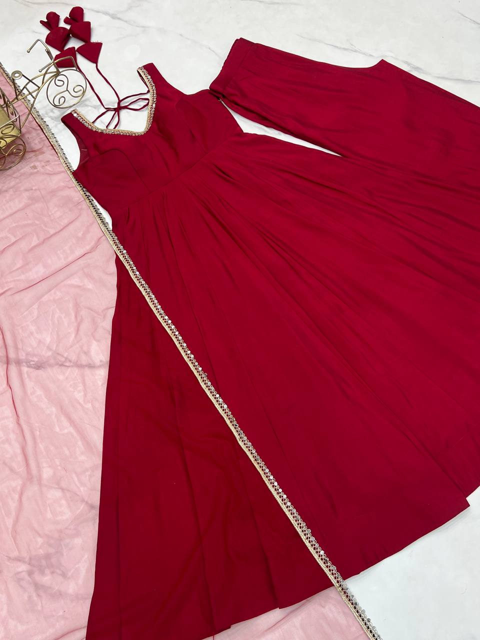 Elegant Long Flared Anarkali Suit