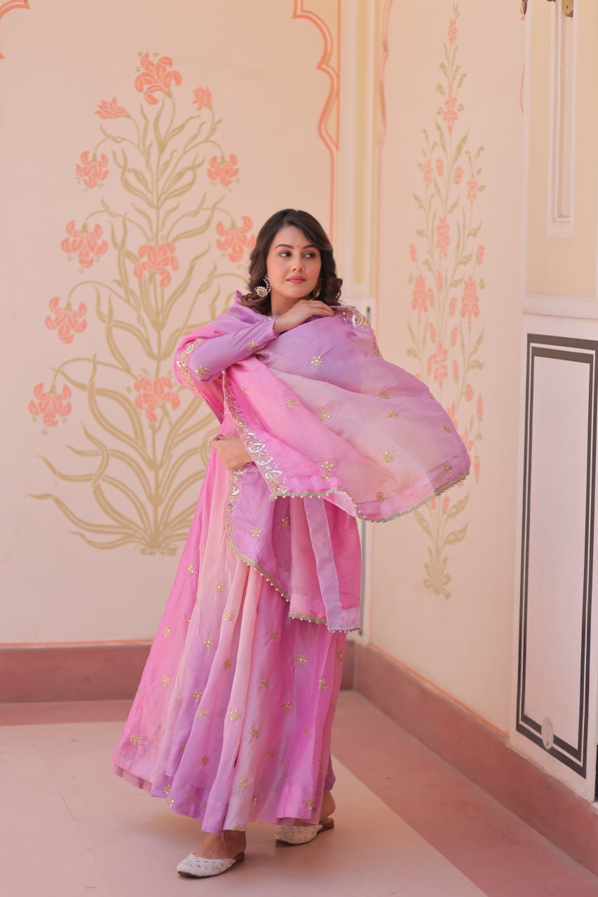 Beautiful Georgette Anarkali Gown with Dupatta