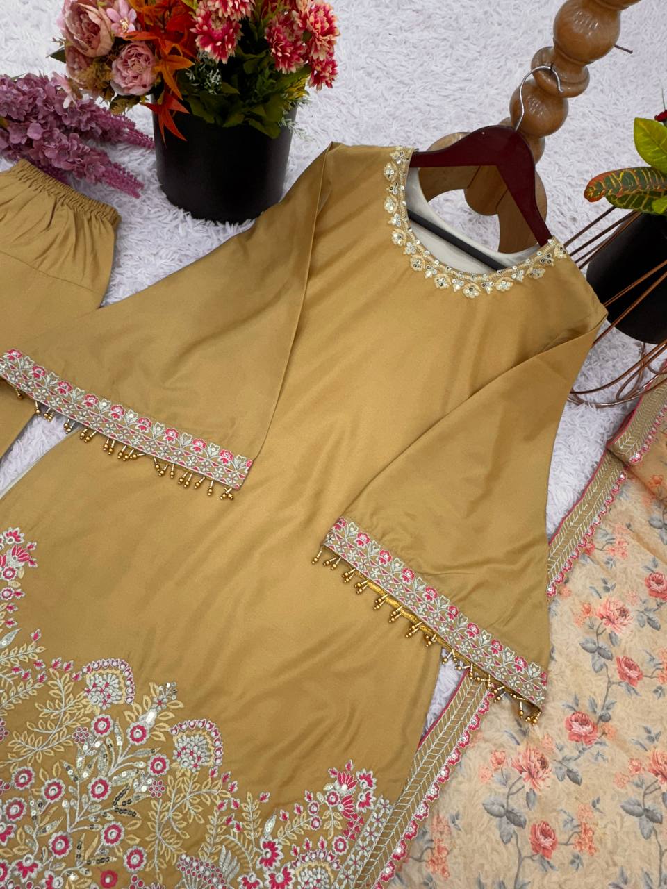 French Crepe Suit Set, Farshi Pant Dress for Women, Embroidery Sequence Suit, Moti Work Kurti Set, Heavy Lace Work Outfit, Designer Indian Suit 2025, Tissue Silk Dupatta Suit, Readymade Ethnic Set, Party Wear for Women, Traditional Wear Dress, Stylish Farshi Kurti Set, Fully Stitched Indian Suit, Fancy Silk Suit Design, Elegant Printed Dupatta Dress, Festive Ethnic Wear for Women
