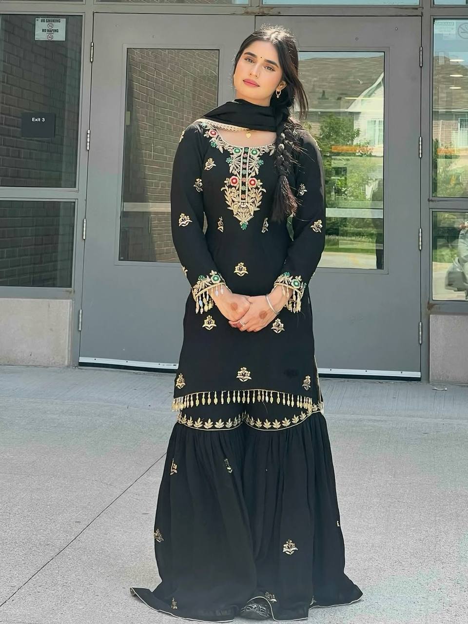 Full-Stitched Sharara Kurti With Dupatta set