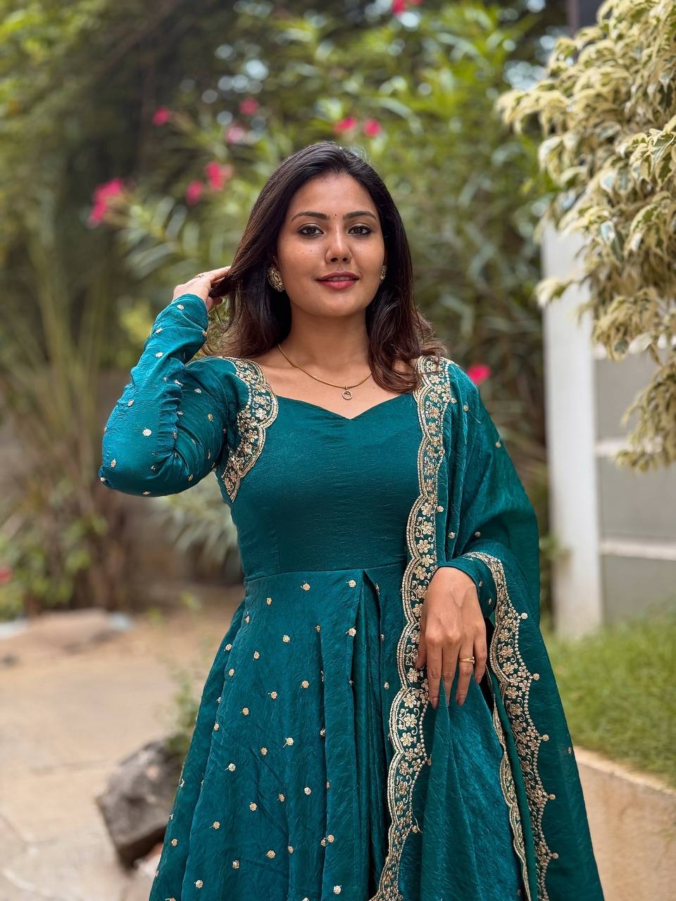 Fandy Silk Gown Set, Embroidered Gown Dress, Fully Stitched Party Gown, Indian Gown with Dupatta, Sequence Work Gown Design, Festive Wear Gown, Designer Silk Gown for Women, Long Gown with Flair, Ethnic Gown Set 2025, Readymade Gown Outfit, Micro Cotton Lined Gown, Heavy Work Gown Dress, Stylish Gown for Wedding, Elegant Indian Gown Set, Fancy Silk Gown for Women,