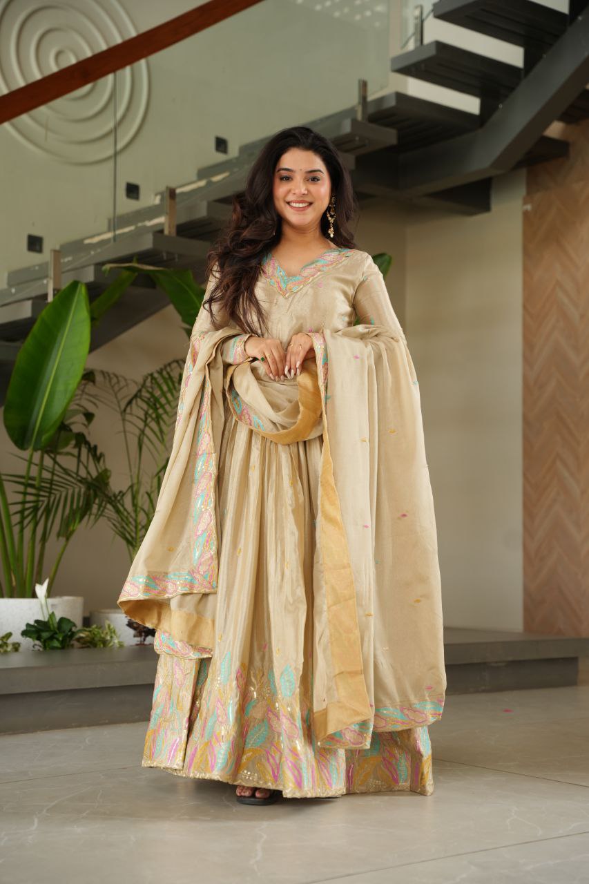 Georgette Partywear Anarkali with Stunning Dupatta
