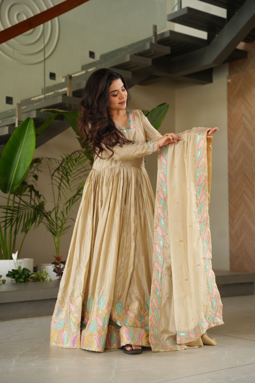 Georgette Partywear Anarkali with Stunning Dupatta