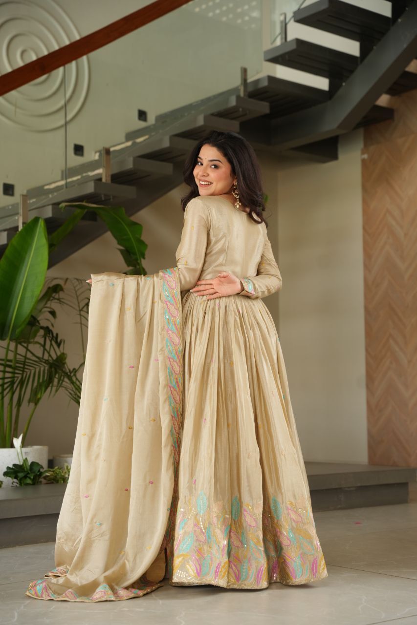 Georgette Partywear Anarkali with Stunning Dupatta