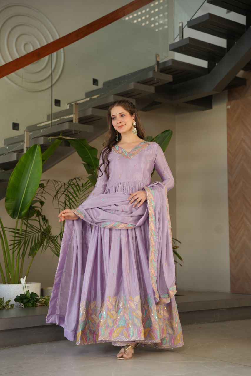 Georgette Partywear Anarkali with Stunning Dupatta