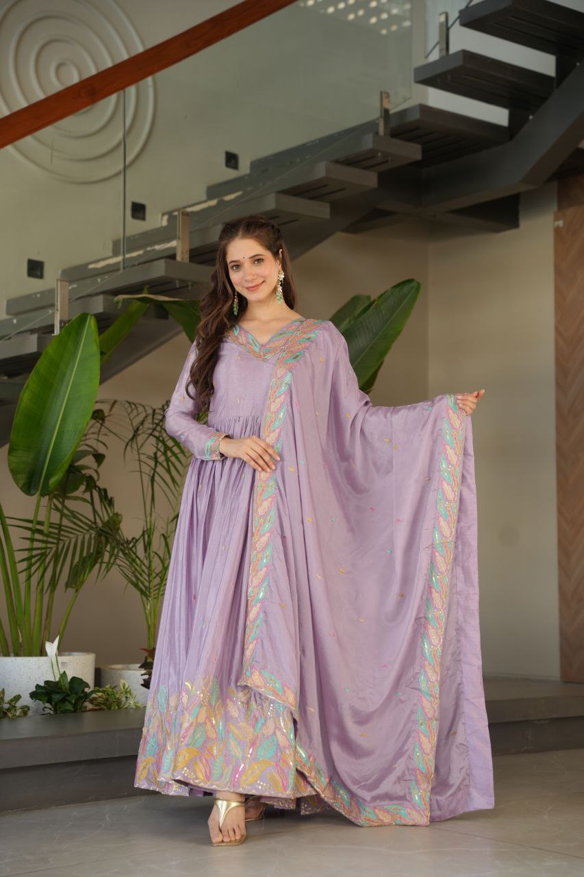 Georgette Partywear Anarkali with Stunning Dupatta