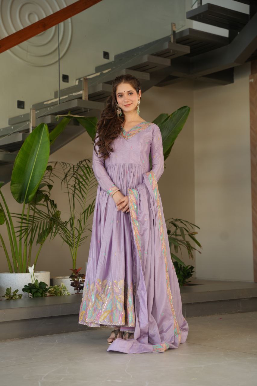 Georgette Partywear Anarkali with Stunning Dupatta