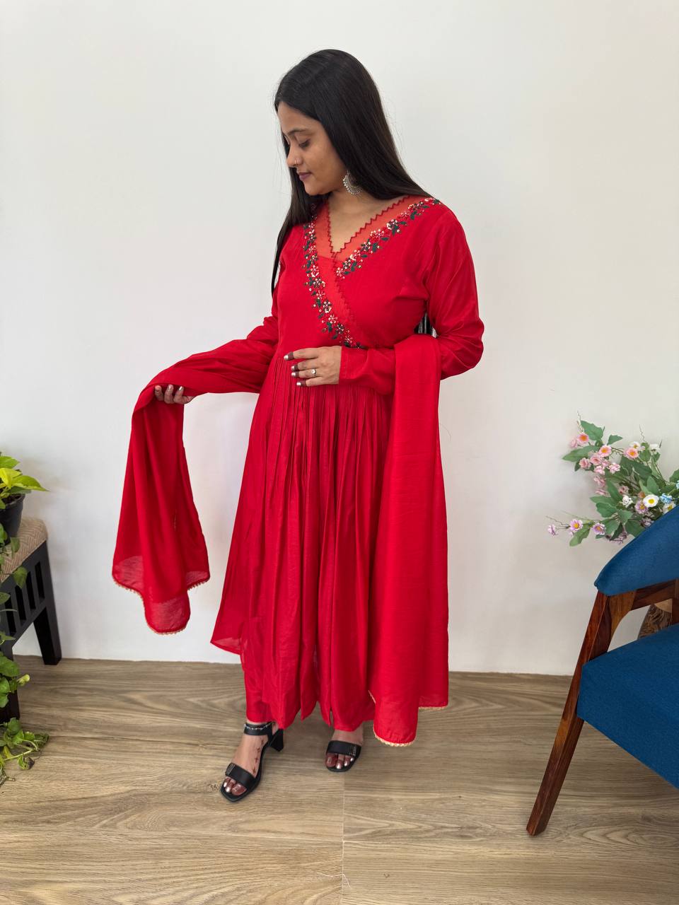 Elegant Heavy Cotton Anarkali Gown for Women