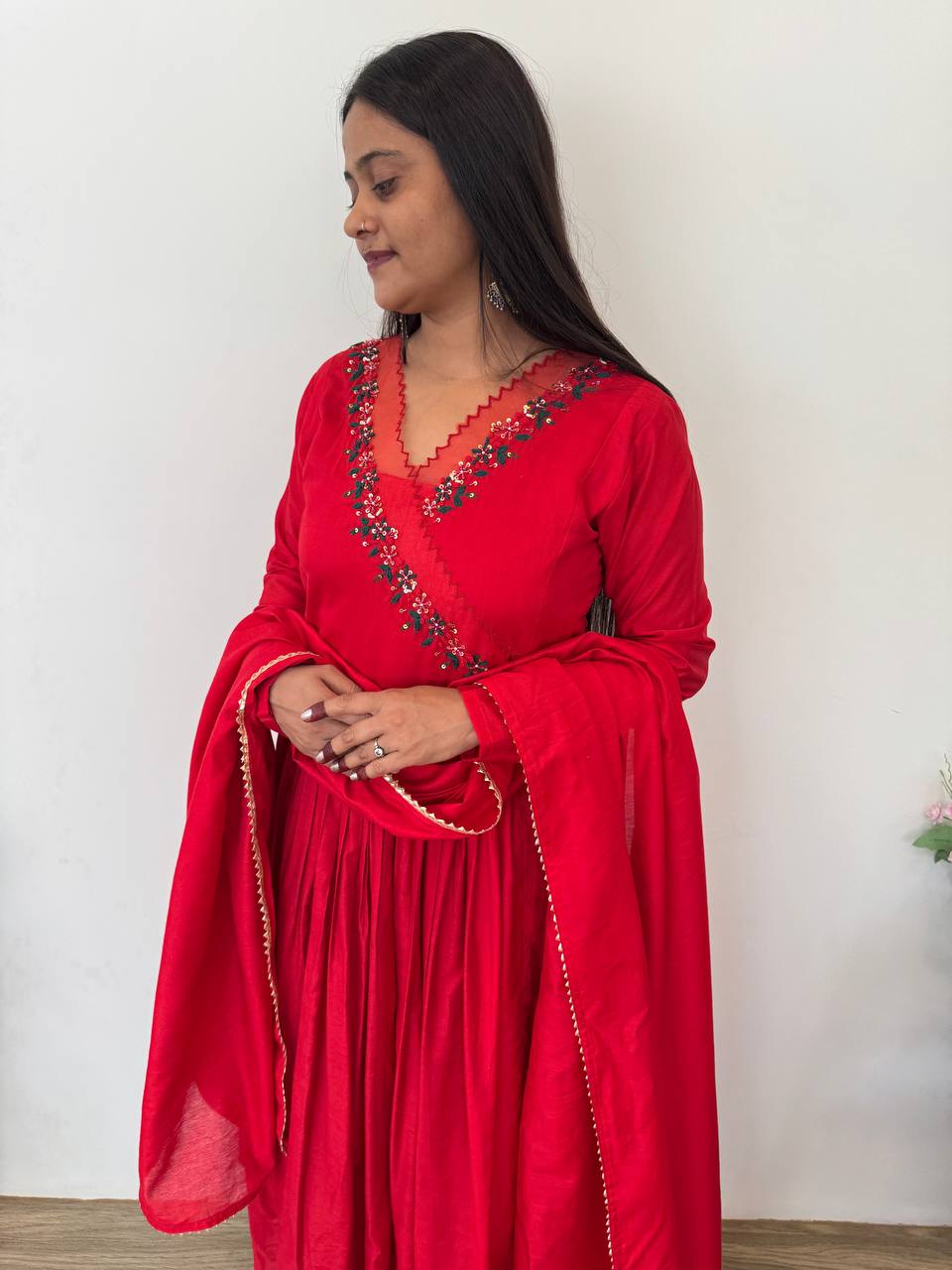 Elegant Heavy Cotton Anarkali Gown for Women