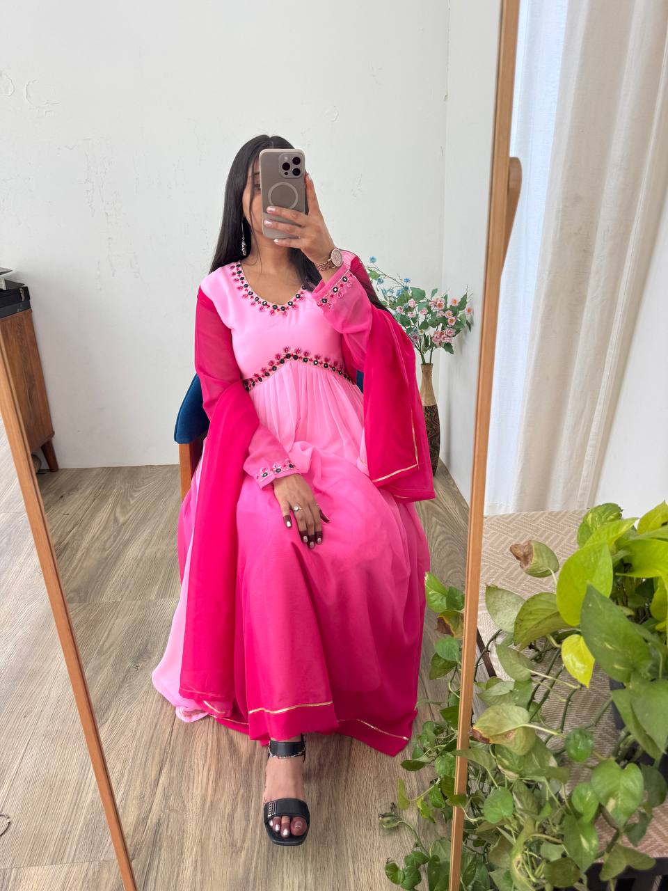 Fully Flared Georgette Anarkali Suit for Women