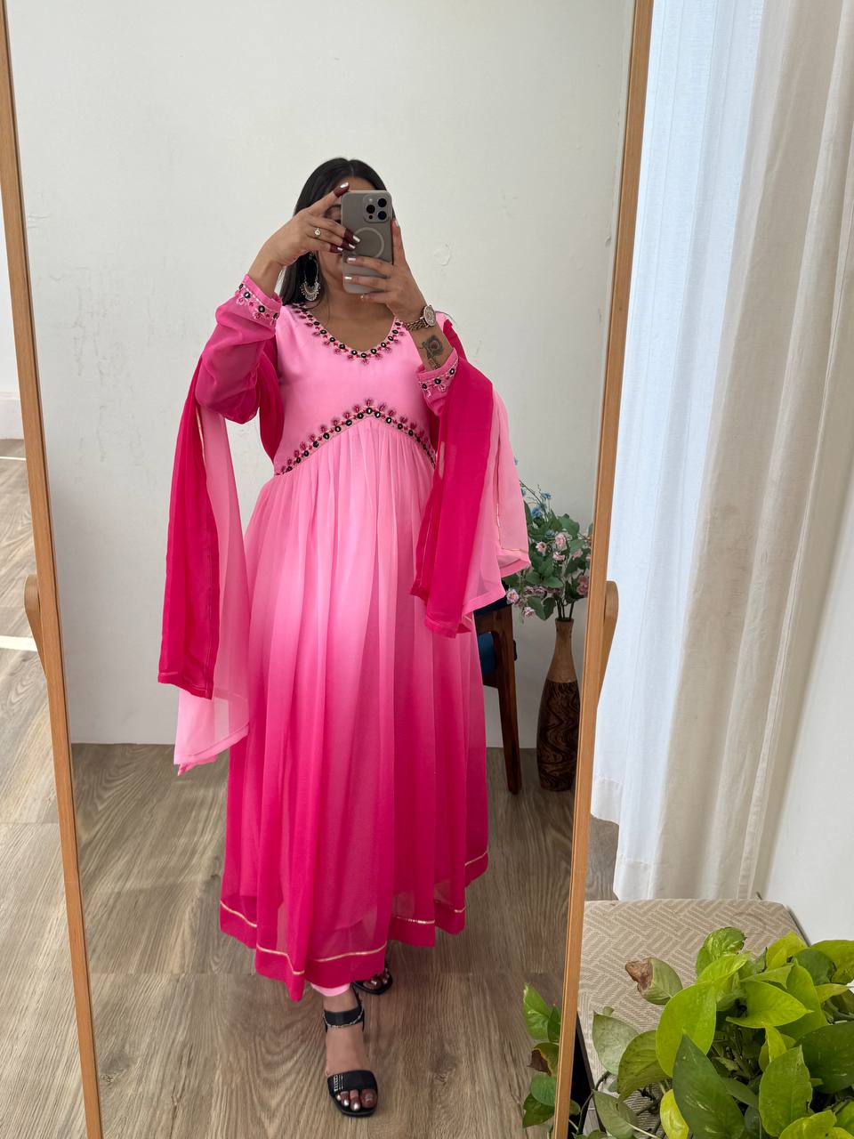 Fully Flared Georgette Anarkali Suit for Women