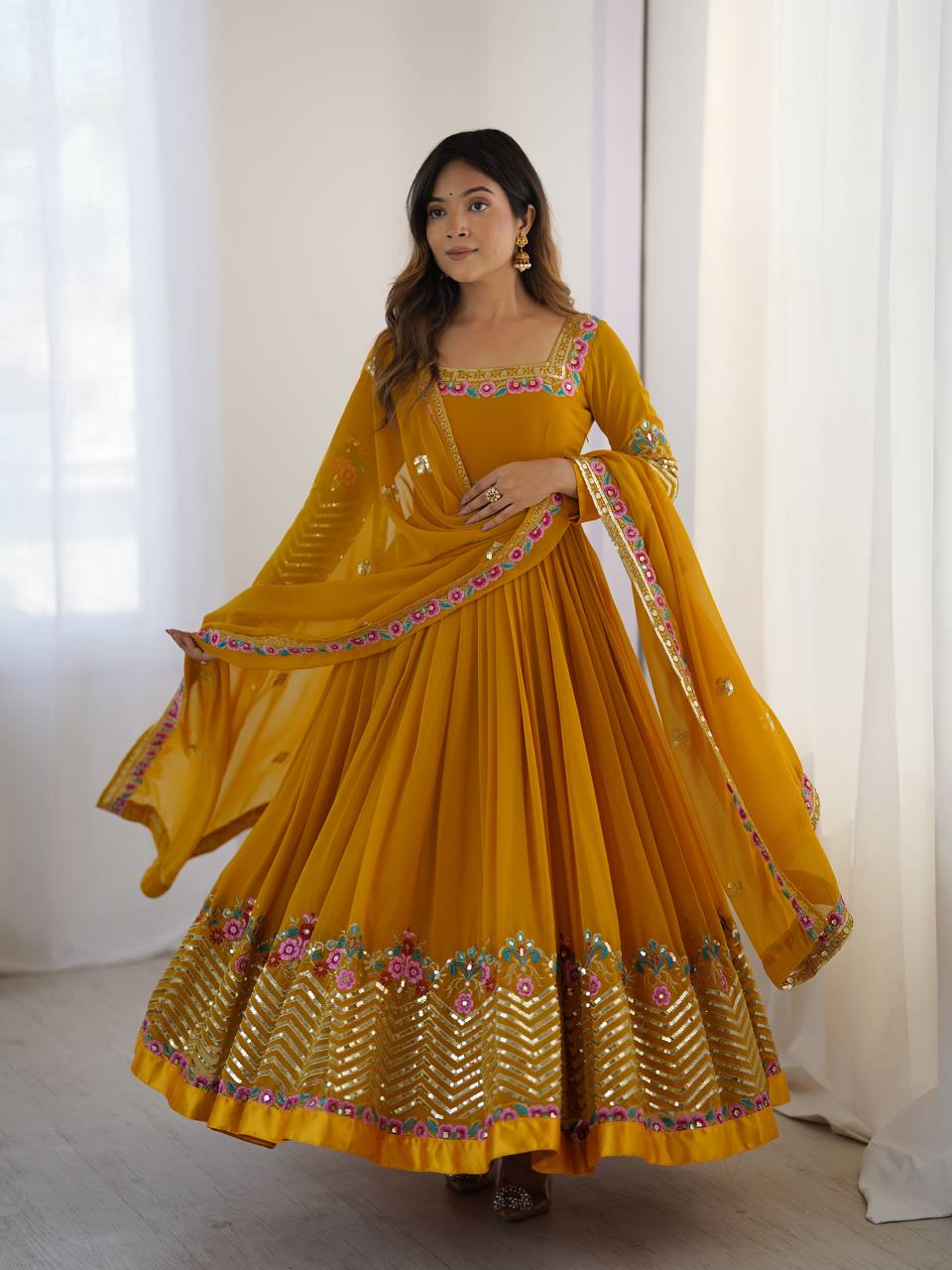 Heavy Georgette Suit Set, Multi Thread Embroidered Suit, 5mm Sequence Work Dress, Party Wear Dress for Women, Full Sleeve Embroidery Kurti, Ready to Wear Ethnic Dress, Designer Georgette Suit, Festive Indian Suit Set, Wedding Guest Outfit 2025, Fully Stitched Kurti Bottom Dupatta, Stylish Long Kurti Design, Heavy Embroidered Dupatta Set, Traditional Ethnic Wear for Women, Micro Cotton Inner Suit, Elegant Indian Party Dress,