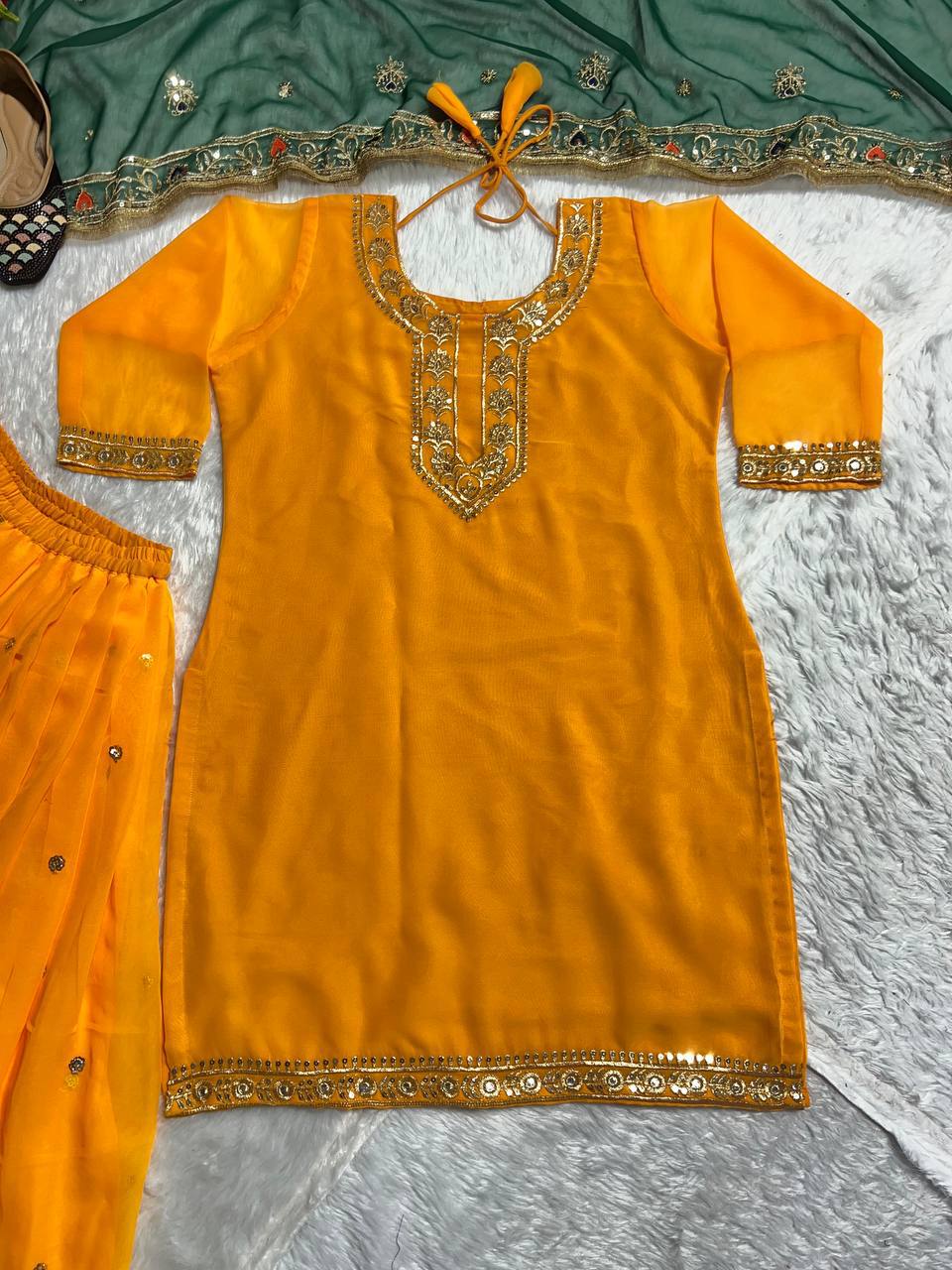 Ethnic Dhoti Style Salwar Suit with Dupatta