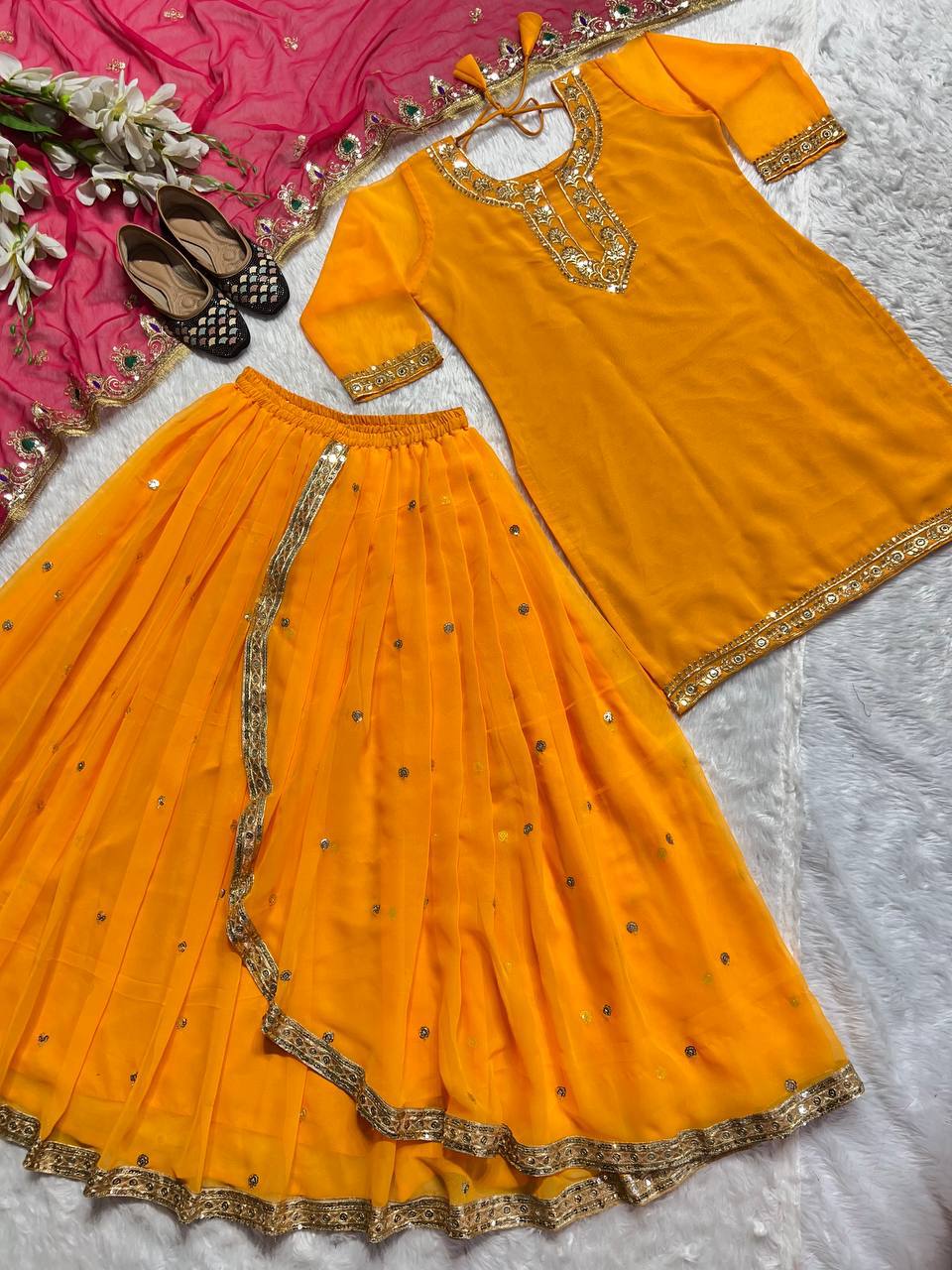 Ethnic Dhoti Style Salwar Suit with Dupatta