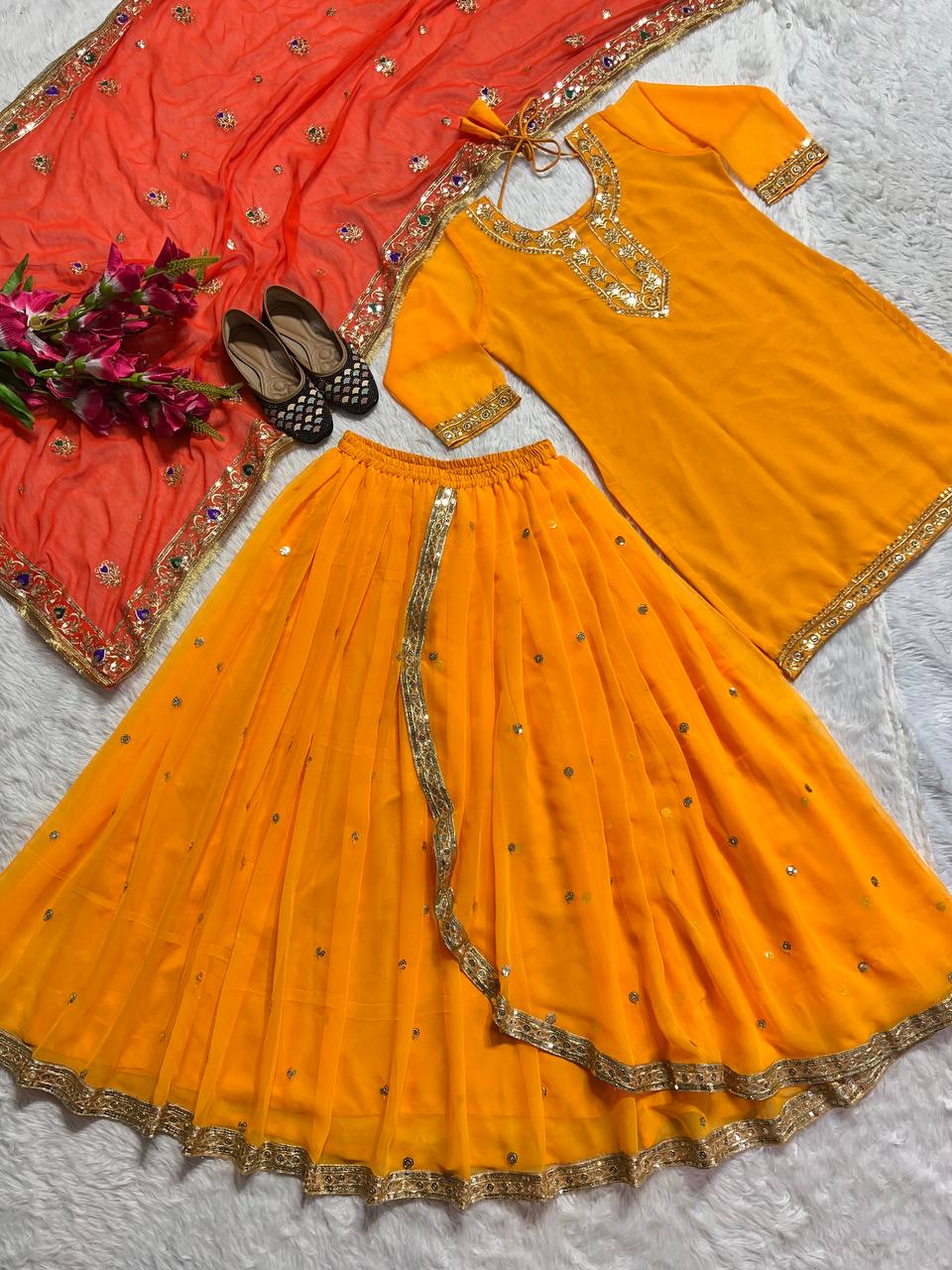 Ethnic Dhoti Style Salwar Suit with Dupatta