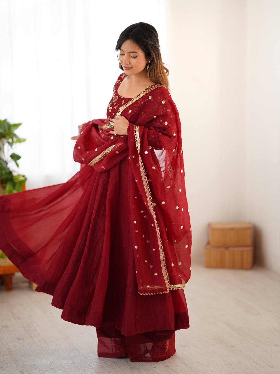 Heavy Embroidered Sequin work Anarkail