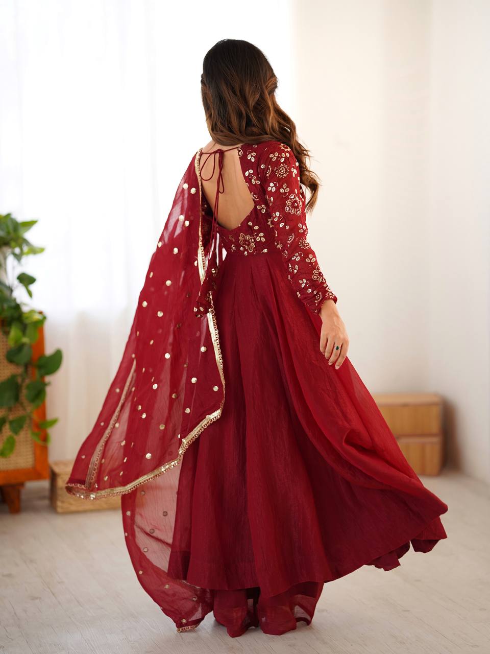 Heavy Embroidered Sequin work Anarkail