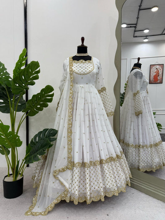 Pink Gown, pink Anarkali, Anarkali Suit, White Anarkali Gown Set, Chinon Silk Dupatta Dress, Bollywood Style Wedding Gown, Indian Wedding Gown Set, Pakistani Eid Outfit for Women, Embroidered Gown with Pants, Ready to Wear Ethnic Dress, Anarkali Gown with Sequence Work, 3 Piece Wedding Dress Set, Heavy Micro Cotton Inner Gown, Scoop Neck Anarkali Suit, Stylish Party Wear Gown Set, Traditional Indian Outfit for Women, Festive Wear Ethnic Gown, Full Stitched Gown Set,