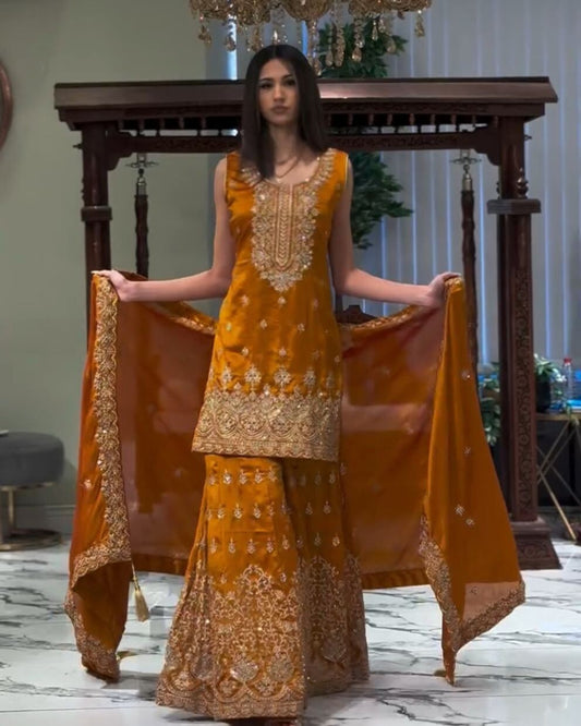 Georgette Sharara Set,
5mm Sequin Work Suit,
Embroidered Sharara Dress,
Party Wear Sharara Suit,
Sharara Suit for Weddings,
Fully Stitched Sharara Set,
Sharara with Dupatta Set,
Indian Festive Wear,
Georgette Kurti Sharara,
Micro Cotton Lined Suit,
Elegant Ethnic Wear,
Designer Sharara Set,
Sharara Kurti Dupatta Set,
Wedding Guest Outfit,
Pakistani Style Sharara Suit,
Fox Georgette Dupatta,
Ready to Wear Ethnic Suit,
Traditional Indian Sharara Dress,
Heavy Embroidery Suit Set,
Sequence Embroidered Sharara,
