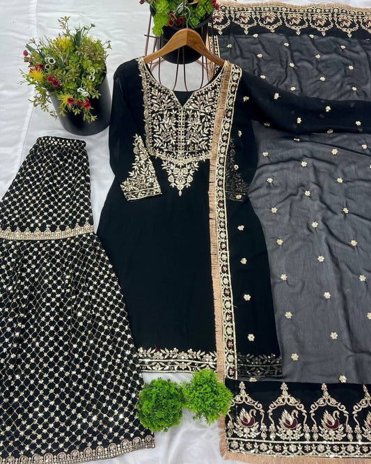 Faux Georgette Sharara Suit,
Embroidery Sequence Sharara,
Sharara Set for Weddings,
Full Sleeve Kurti Sharara,
5mm Sequence Work Suit,
Party Wear Sharara Dress,
Georgette Sharara Set for Women,
Heavy Embroidered Suit,
Sharara with Lace Dupatta,
Micro Cotton Lined Suit,
Fully Stitched Sharara Set,
Sharara Kurti Dupatta Set,
Bridal Sharara Outfit,
Wedding Guest Ethnic Wear,
Designer Sharara Plazzo Set,
Heavy Work Georgette Suit,
Luxury Indian Party Wear,
Festival Wear Sharara Suit,
Elegant Sharara Set for Wom
