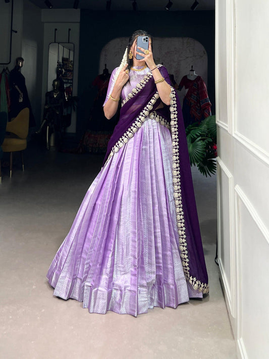 Lavender Lehenga Choli,
Bollywood Style Lehenga,
Indian Wedding Lehenga Set,
Designer Embroidered Lehenga,
Jacquard Silk Dupatta Lehenga,
Sequins Thread Work Choli,
Ready to Wear Lehenga Set,
Pakistani Lehenga for Women,
Cocktail Party Lehenga Dress,
Traditional Indian Outfit,
Stitched Lehenga with Zip Closure,
Lavender Bridal Lehenga,
Wedding Guest Lehenga Choli,
Handmade Indian Lehenga,
Festive Wear Lehenga Set,

