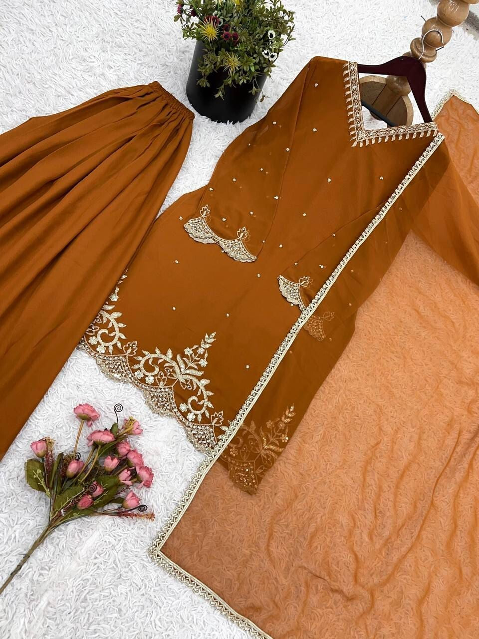 Indian Salwar Kameez Pakistani Wedding Party Dress Wear Bollywood Suit Palazzo