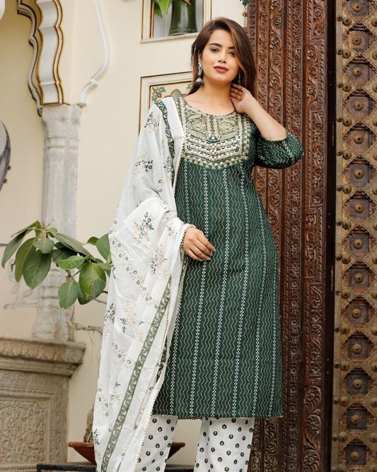 green salwar kameez,green cotton kurti set,pakistani style suit,handmade salwar suit,embroidered green kurta,green ethnic wear,traditional salwar kameez,women’s green kurti set,green kurti with dupatta,green pakistani outfit,cotton salwar kameez set,green wedding outfit,handcrafted ethnic suit,three piece green suit,green party wear dress,green suit for women,indian pakistani style kurti,green scoop neck kurti,printed green kurti set,green festival outfit,soft cotton salwar suit,green kurti pant dupatta,gre