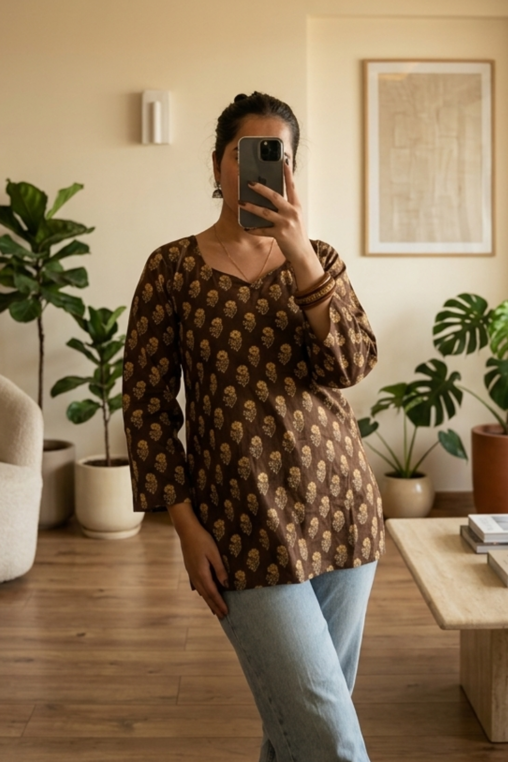 Elegant Cotton Printed Short Kurti for Women