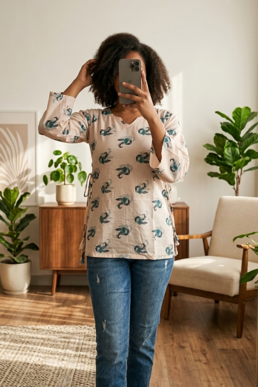 Women's Cotton Printed Short Kurti – Casual Everyday Wear (Copy)