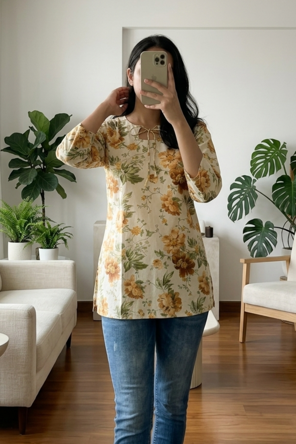 Women's Cotton Printed Short Kurti – Casual Everyday Wear