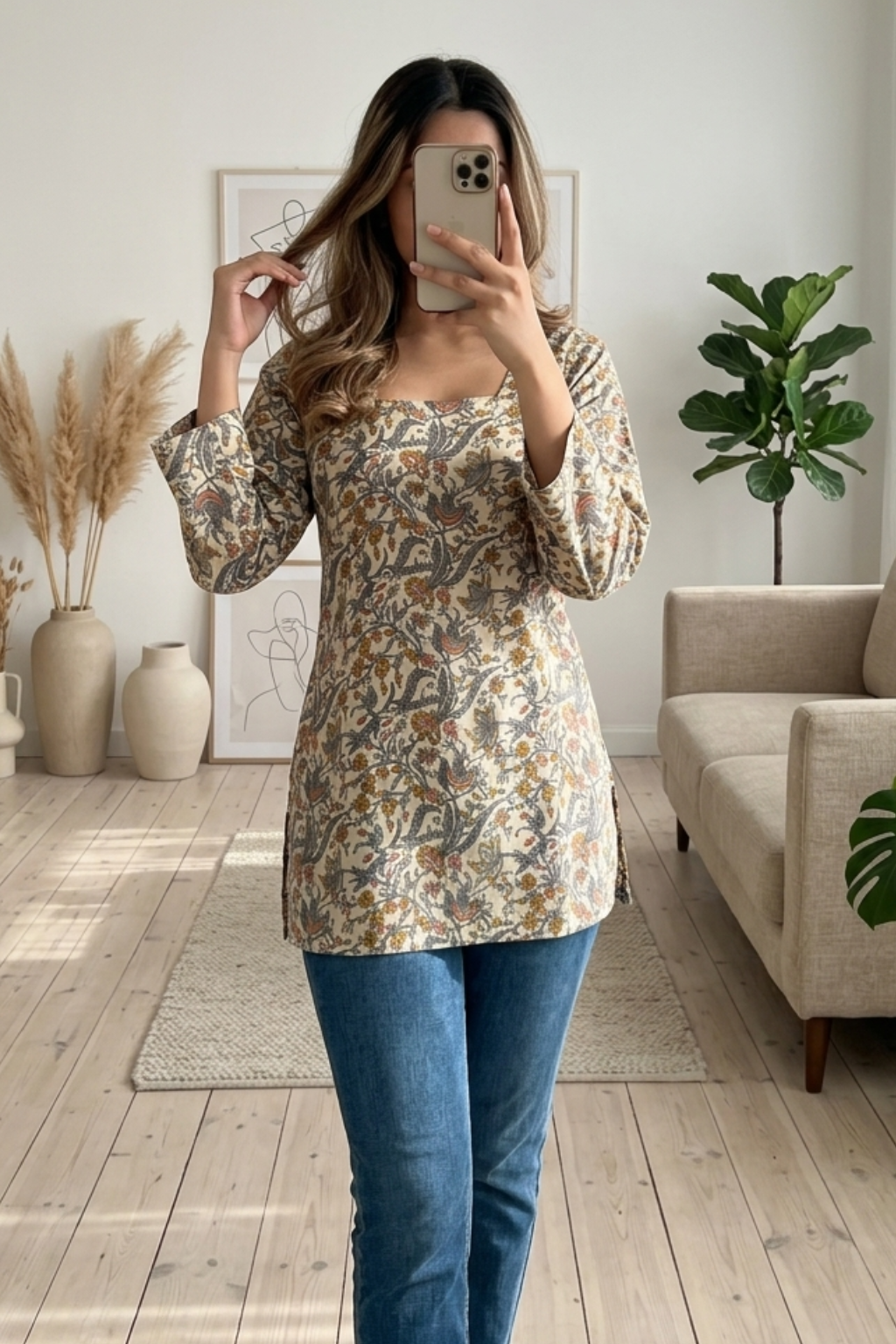 Elegant Cotton Printed Short Kurti for Women