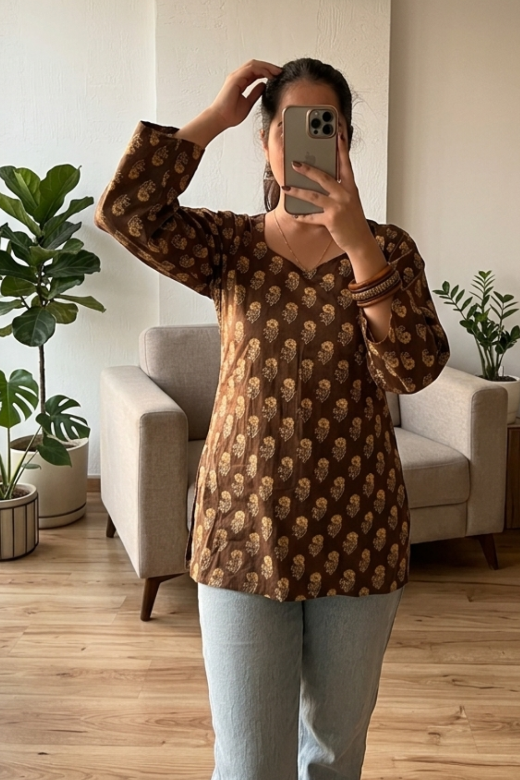 Elegant Cotton Printed Short Kurti for Women