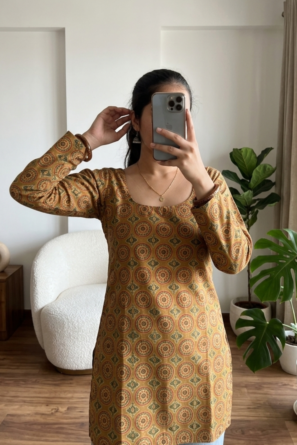 Stylish Cotton Printed Short Kurti for Casual & Office Wear