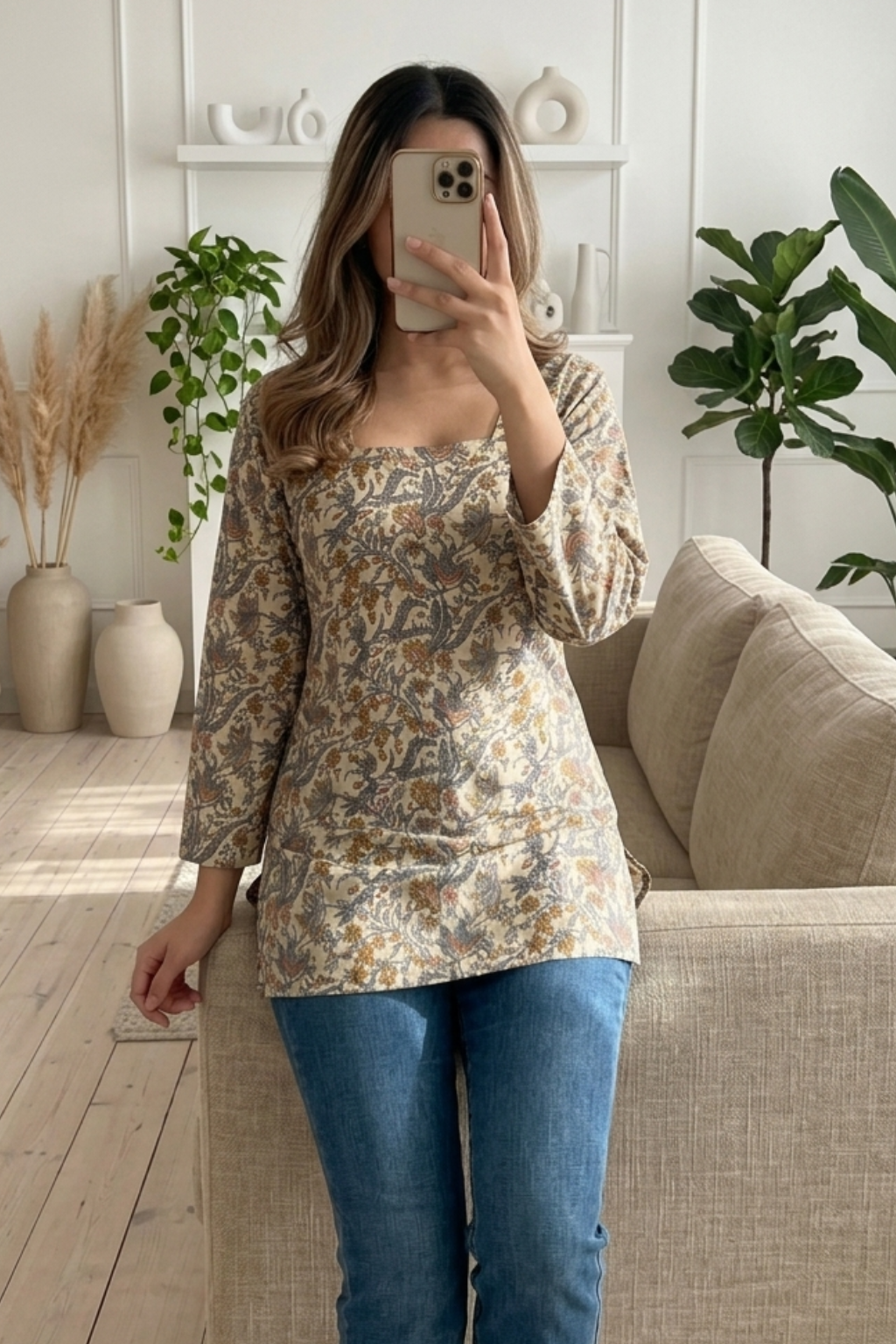 Elegant Cotton Printed Short Kurti for Women
