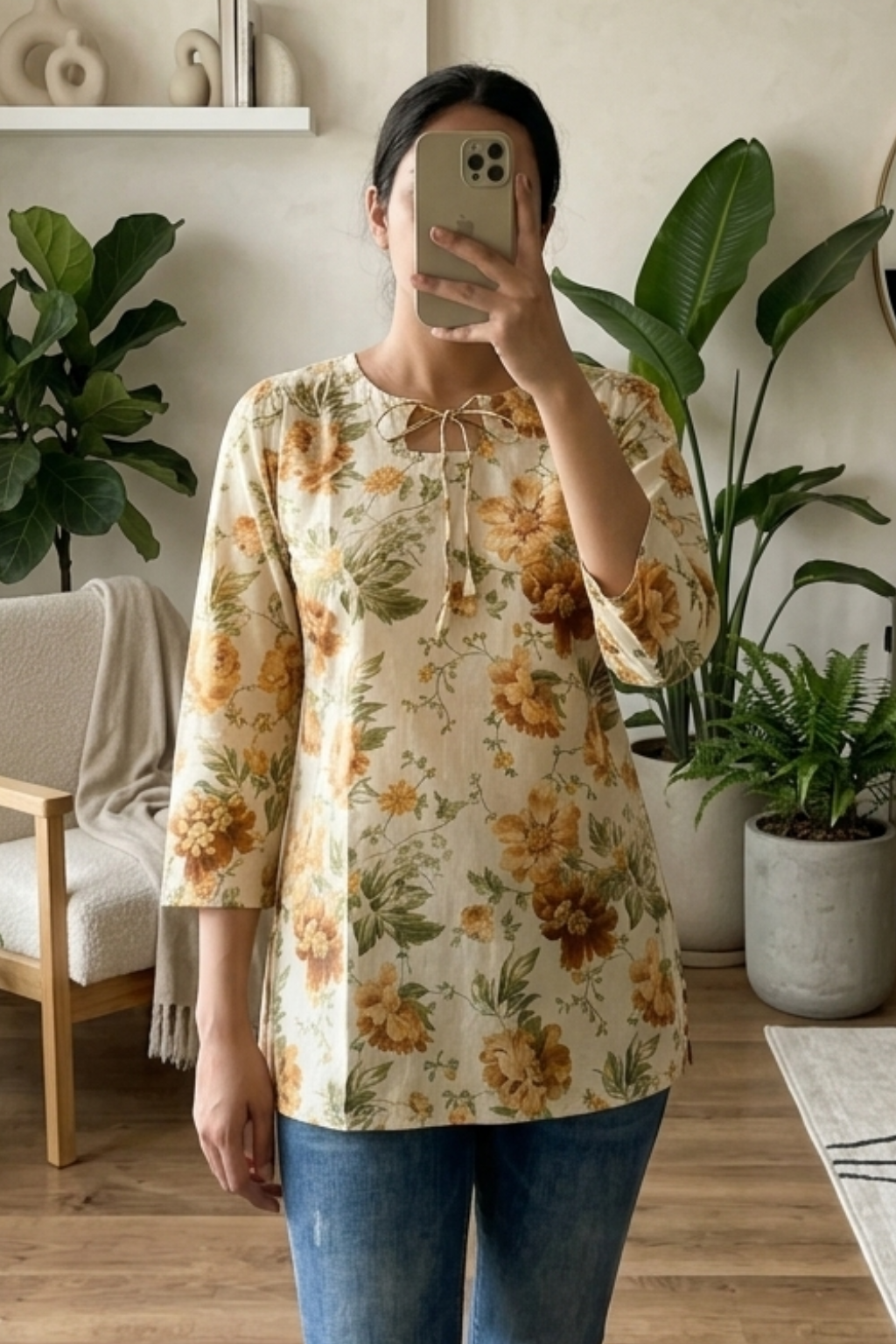Women's Cotton Printed Short Kurti – Casual Everyday Wear