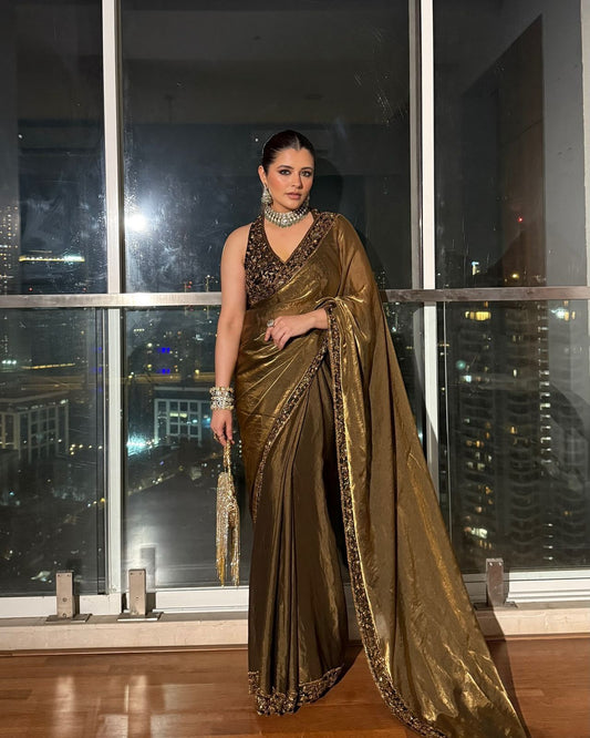 Pure Space Silk Saree with Fully Stitched Velvet Blouse