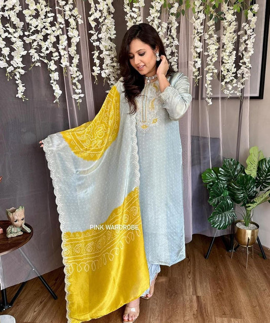 designer pastel kurti,ethnic wear for parties,tissue silk suit set,straight cut silk kurta,women kurti bottom dupatta,pastel kurti set for women,silk kurti with hand embroidery,elegant ethnic outfit,cotton lined kurti,soft silk ethnic wear,indian party wear suit,trendy festive kurti set,leheriya dupatta look,stylish kurti for women,tissue kurti online,kurti with work on yoke,women traditional wear,premium festive wear,silk suit for haldi or pooja,kurti for small functions,ethnic outfit with dupatta

Let me 
