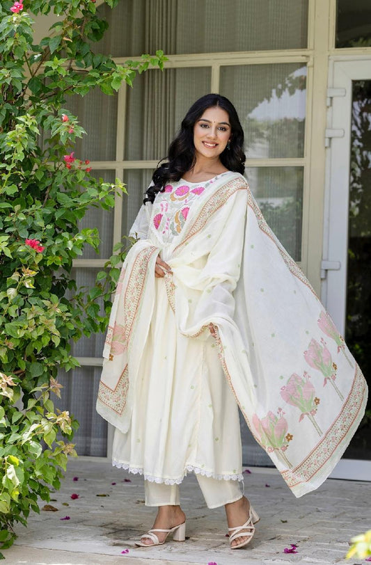 white anarkali kurti,white cotton kurti,anarkali kurta set,white kurta with dupatta,flared white kurti,white ethnic wear,women's white kurti,printed white anarkali,cotton anarkali dress,white kurti set for women,white long kurta,white indian kurti,elegant white anarkali,summer cotton kurti,white kurti pant set,traditional white kurta,white embroidered kurti,anarkali cotton suit set,soft cotton white dress,white anarkali for pooja,white anarkali for haldi,ready to wear white kurti,white festival wear kurti,w
