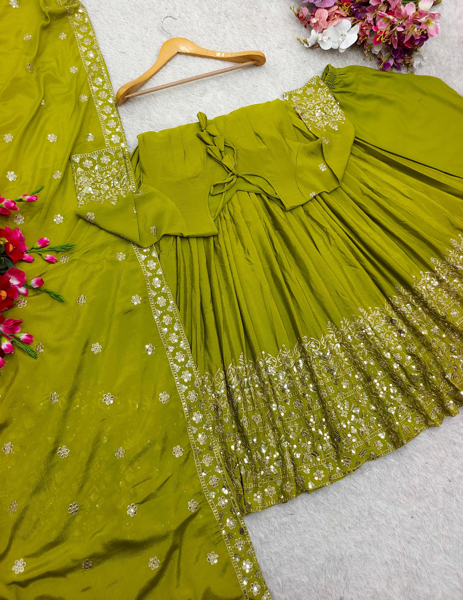 Green Anarkali Suit women
