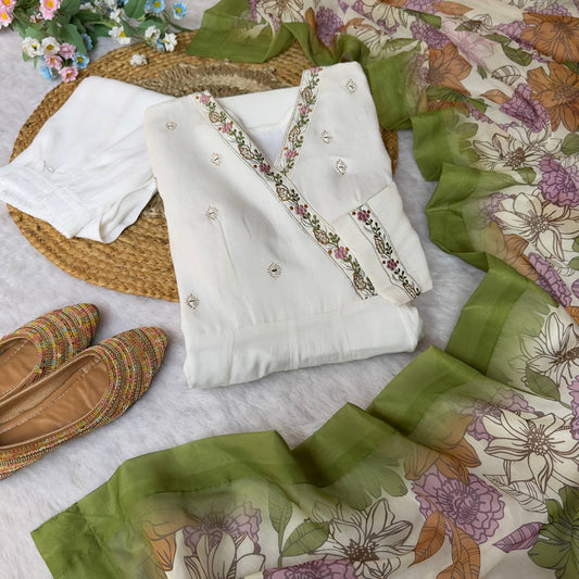 Heavy Silk Embroidered Anarakli suit