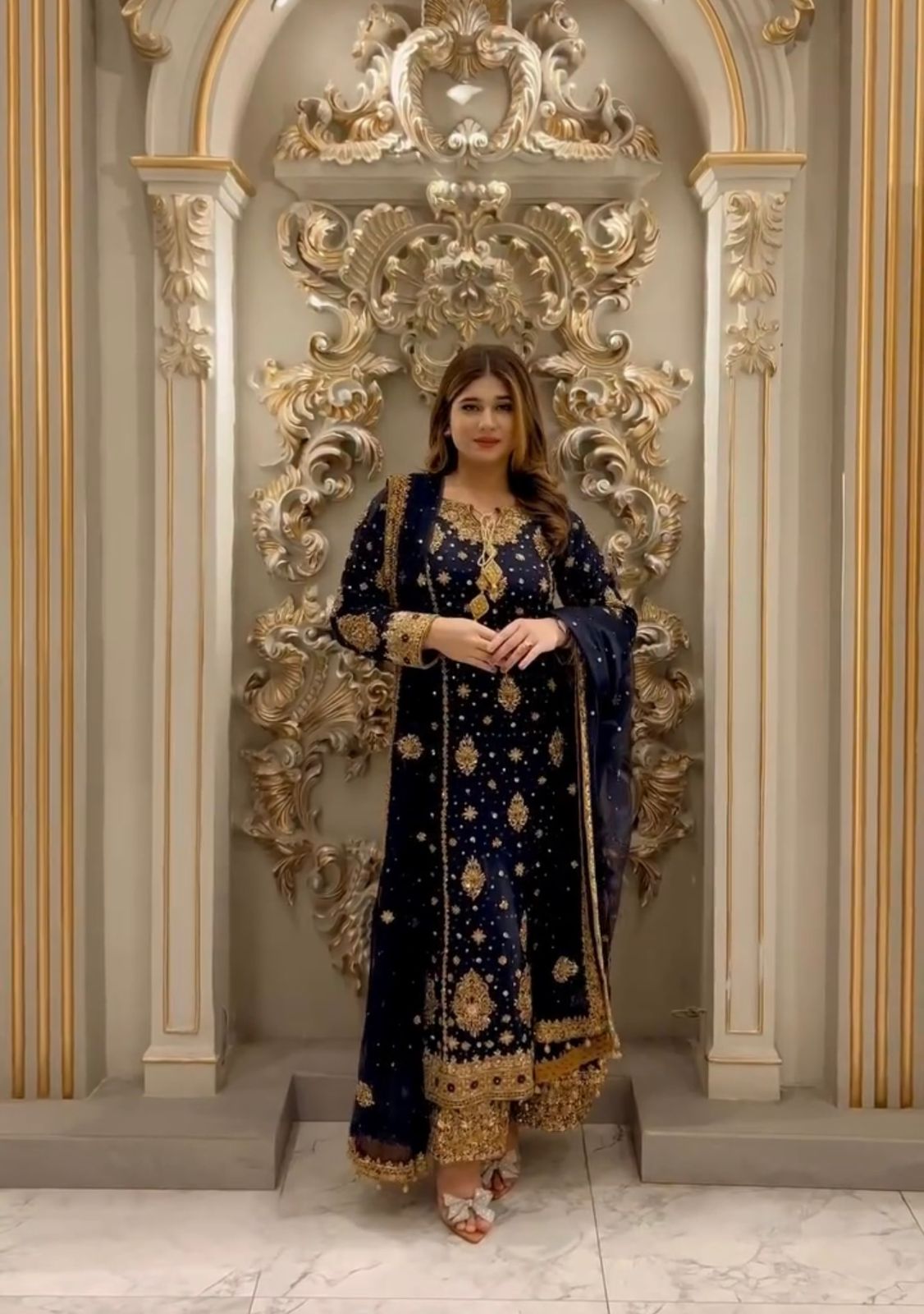 Embroidered Sequin work Georgette Suit