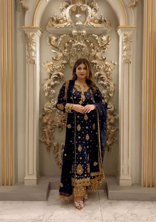 Embroidered Sequin work Georgette Suit