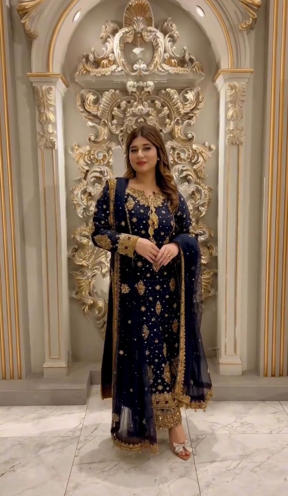 Embroidered Sequin work Georgette Suit