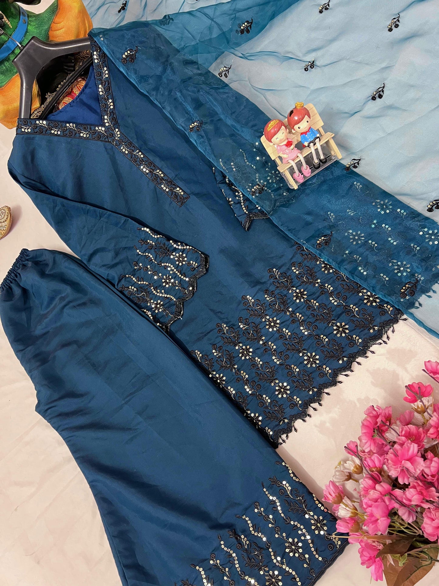 Premium Silk Embroidered Silk Salwar Kameez