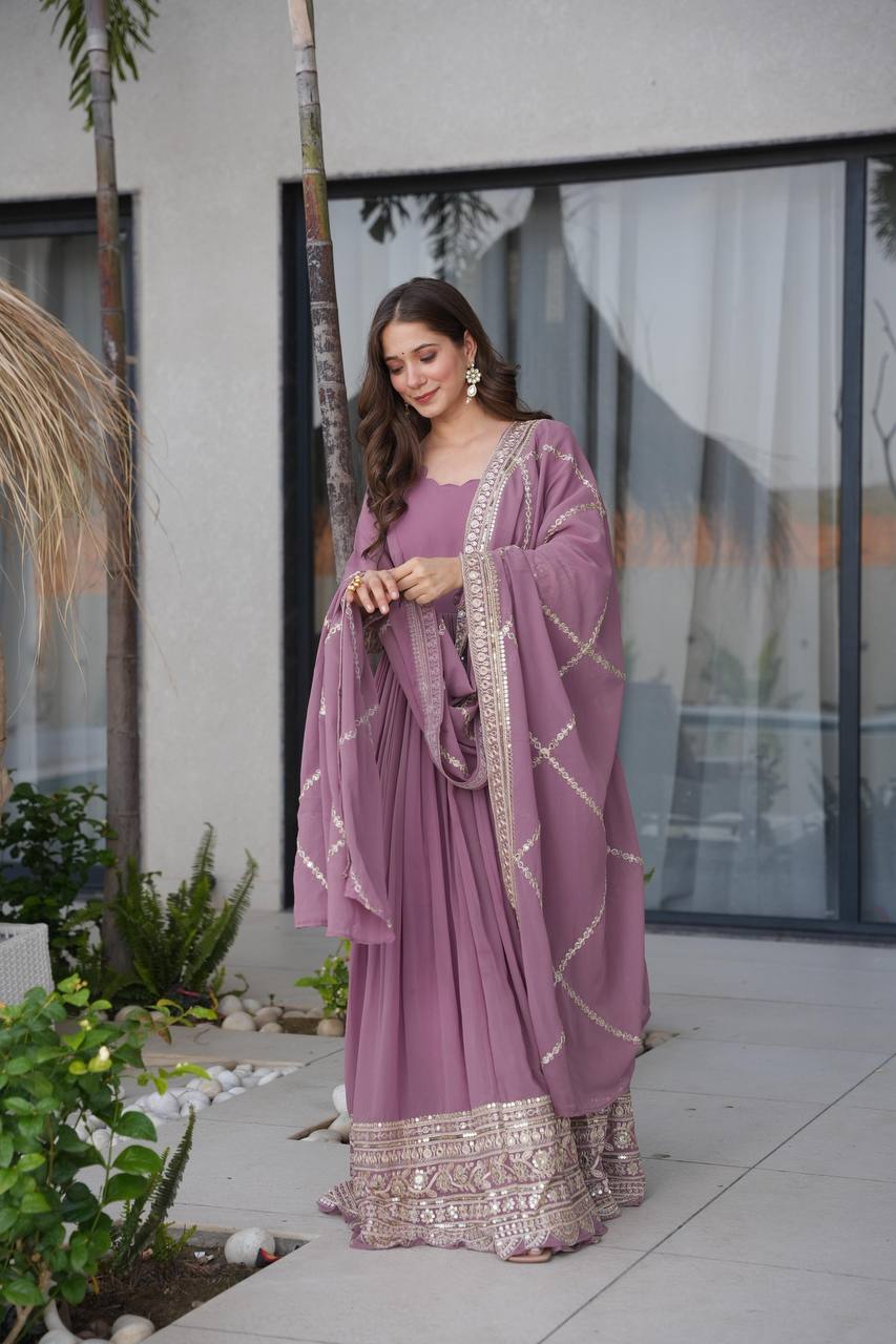 Georgette Floor Length Heavy Anarkali Suit